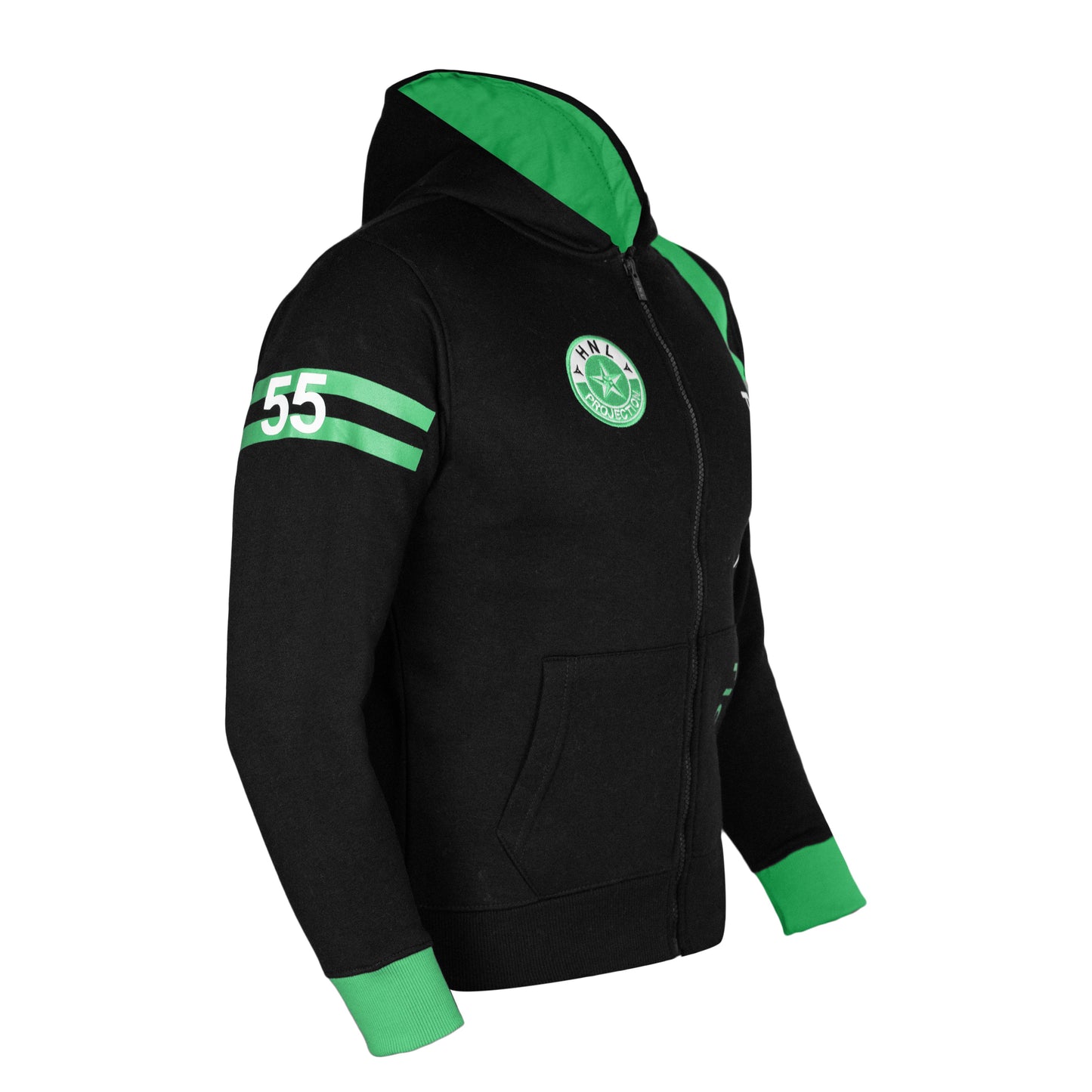 KIDS HNL BlACK/LIME 55 STRIPE TRACKSUIT