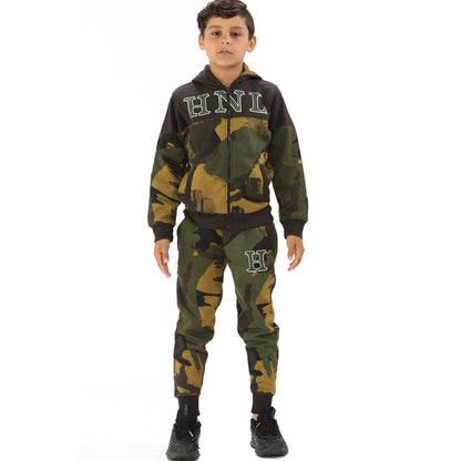 KIDS HNL KHAKI CAMOUFLAGE TRACKSUIT