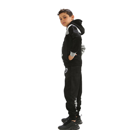 KIDS HNL BLACK/STEELGREY DADDY STYLE TRACKSUIT