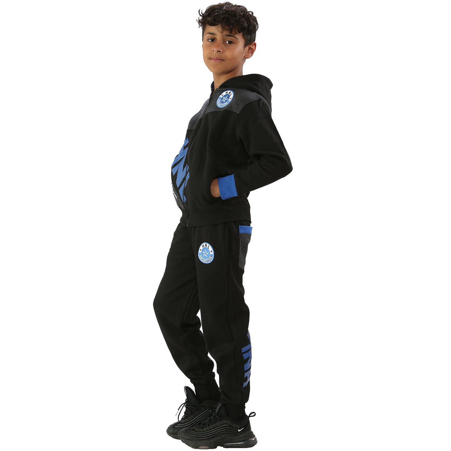 KIDS HNL BLACK/ROYAL DADDY STYLE TRACKSUIT