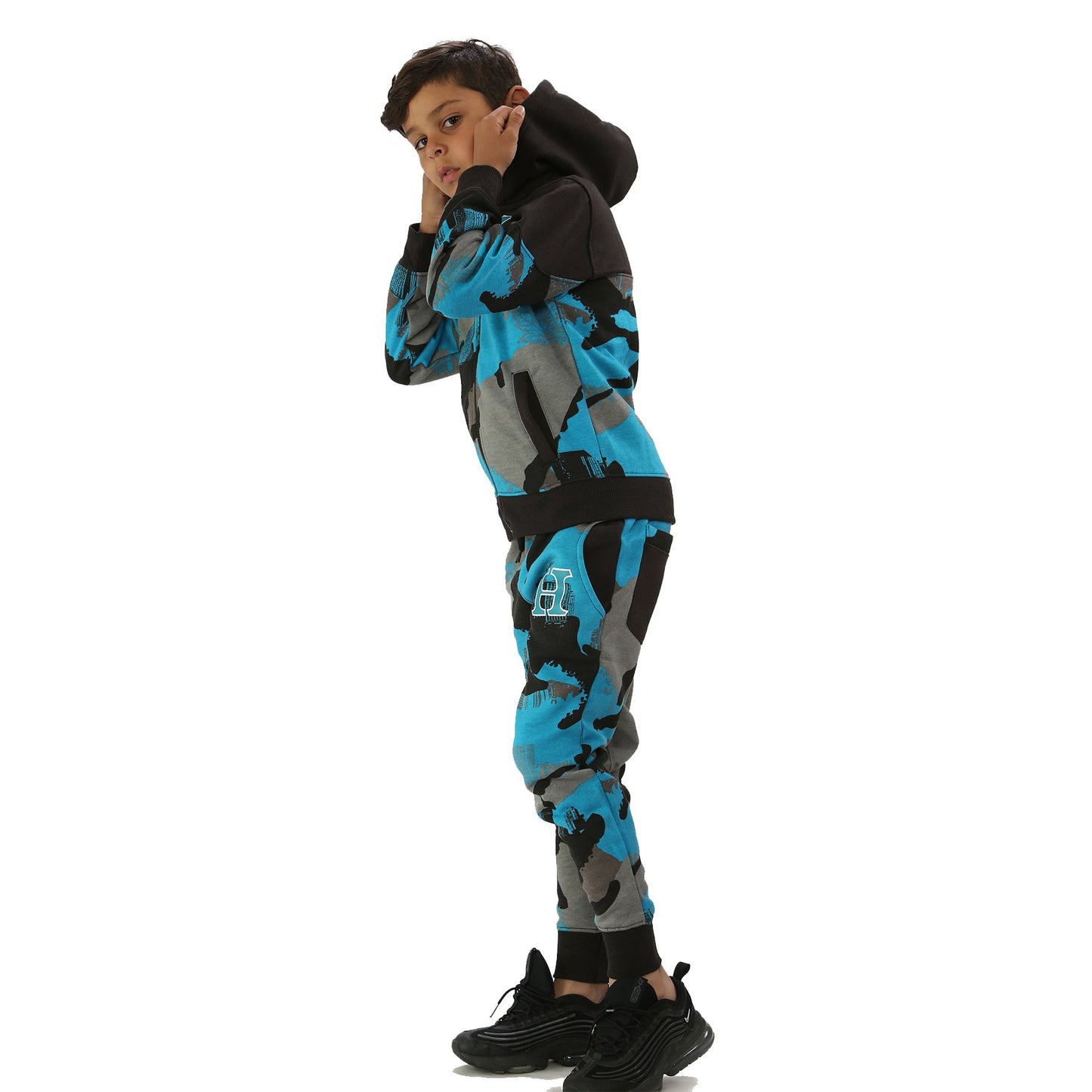 KIDS HNL TURQUOISE CAMOUFLAGE TRACKSUIT